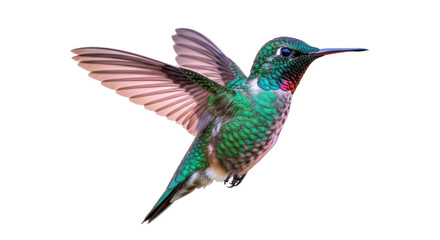 Isolated Hummingbird in Flight