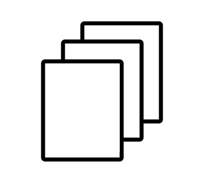 Stacked Document Icon in Minimal Line Art Style.