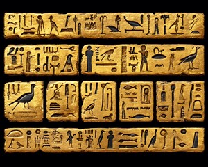 Ancient Egyptian Hieroglyphs Collection