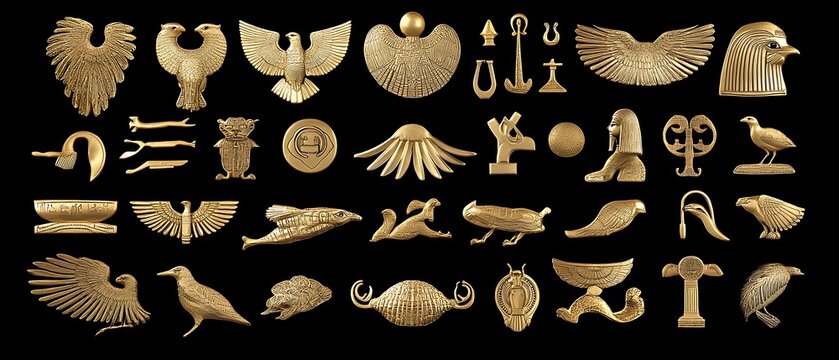 Ancient Egyptian Hieroglyphs Collection (1)