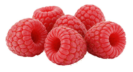 Isolated Fresh Raspberries