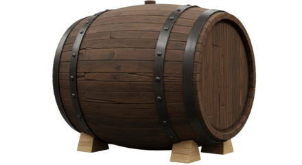 Isolated Wooden Barrel