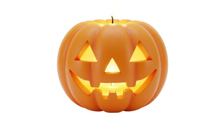 Isolated Carved Halloween Pumpkin