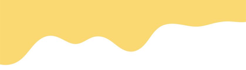 yellow melt butter. wavy background for advertising banner. melting mustard isolated on white background. abstract wavy background. flat style melting mustard. melted mayonnaise illustration.