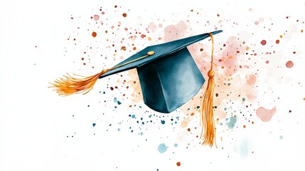 a blue graduation cap with a tassel
