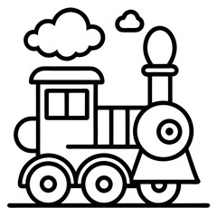 cartoon locomotive vector illustration