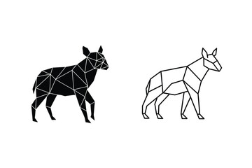 Geometric African Wild Dog and Dik-dik Lowboy Designs