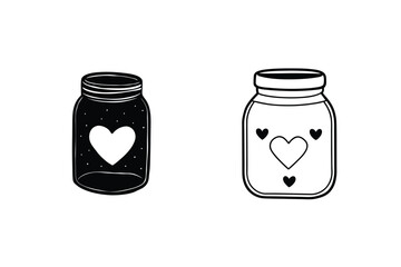 Mason Jars, Hearts, Love, Jars, Valentines, Décor, Clipart, Design, Elements, Graphics