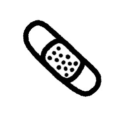 plaster png cartoon cute line handwrite doodle art decorate element