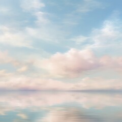 Obraz premium Peaceful Sky Reflecting on Calm Water