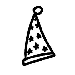 sleeping hat png cartoon cute line handwrite doodle art decorate element