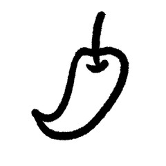 chili png cartoon cute line handwrite doodle art decorate element