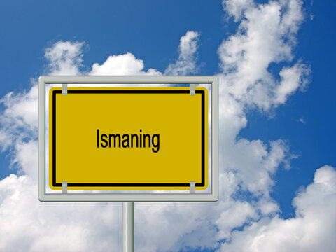 Ismaning,Ortsschild