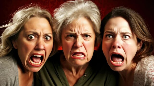 Very angry mature women