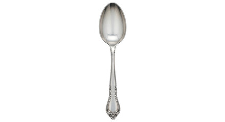 Isolated Antique Silver Spoon