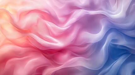 Fototapeta premium Elegant Flowing Fabric Background in Soft Pink and Blue Hues