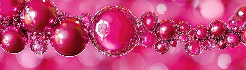 Pink Bubbles Abstract Background