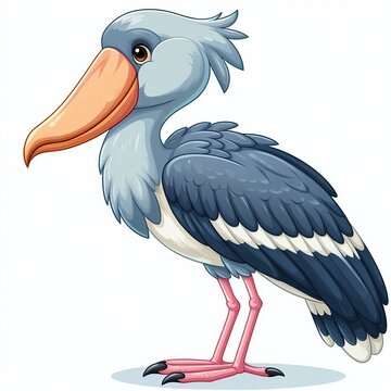 cartton  illustration of a stork