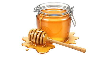 Isolated Jar of Honey