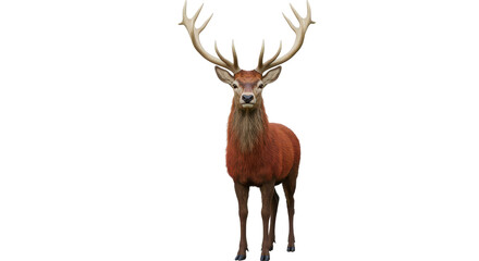 Isolated Majestic Red Deer Stag