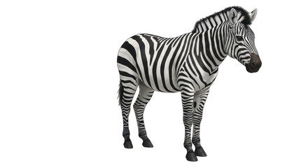 Isolated Zebra side view