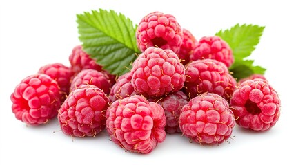 Fresh raspberries showcase high-quality image studio setting