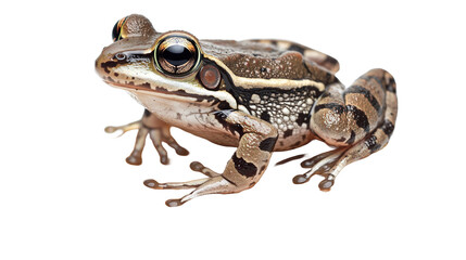 Naklejka premium Frog on leaf in nature close-up photography for wildlife enthusiasts