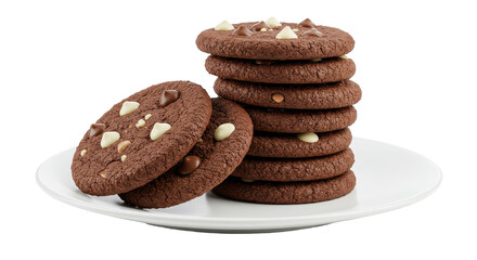 Isolated Stack of Chocolate Chip Cookies