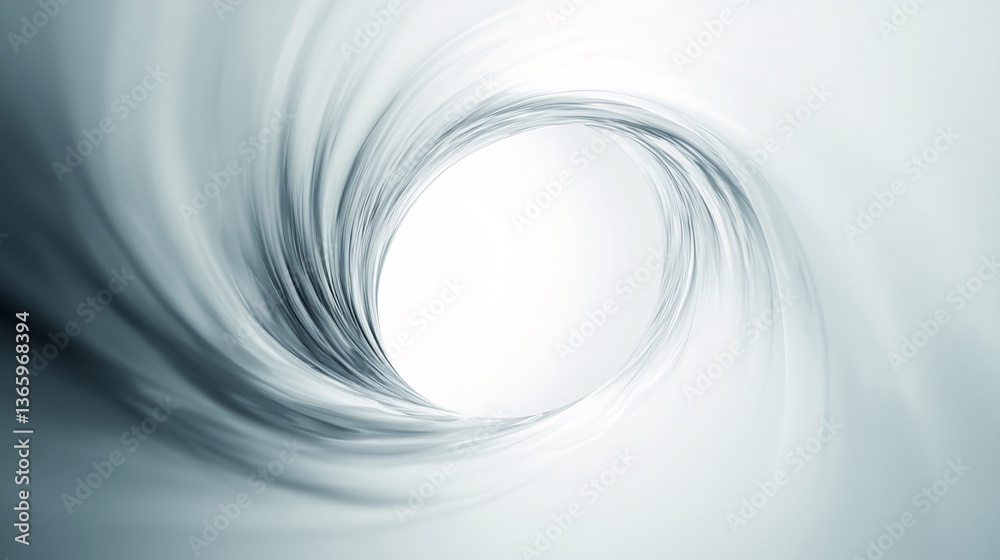 Poster Abstract swirling vortex creating a tunnel effect with light background