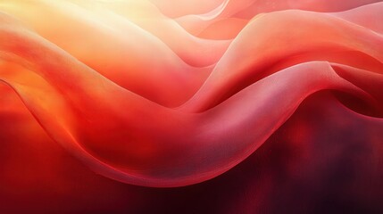 Obraz premium Flowing Abstract Fabric in Fiery Red and Warm Orange Tones