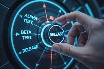 App or Software Development Testing Concept: Alpha Test, Beta Test, and Release Stages in Software Development Process