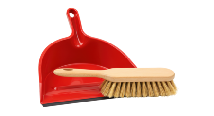 Isolated Dustpan and Brush