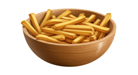Isolated Bowl of French Fries