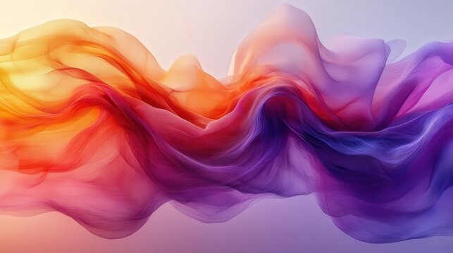Colorful Flowing Abstract Art with Smooth Waves and Gradients