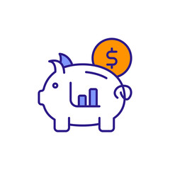 Financial Goal Target Icon for Budgeting.