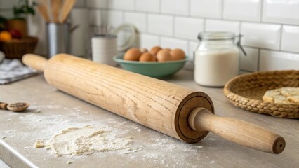 Rolling dough preparation kitchen table cooking tutorial home environment overhead view culinary techniques for baking success