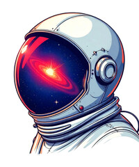 Cosmic Astronaut Art - Space Galaxy Helmet vector custom t-shirt  Design
