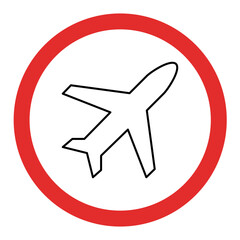 Obraz premium No Airplane Sign