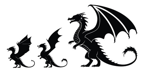 dragon silhouettes