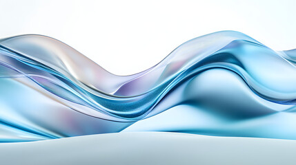 Flowing blue waves digital artwork abstract design tranquil environment aesthetic viewpoint modern concept