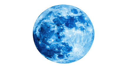 Obraz premium Blue Planet in Space on White Background – Cosmic Exploration and Celestial Beauty