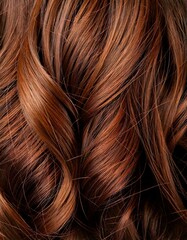 Naklejka premium Close-up of curly hair ,showcasing its rich texture, volume, and natural shine.