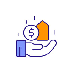 Loan Icon Depicting Home and Auto Financing.