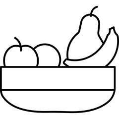 Fruits vector icon in line style