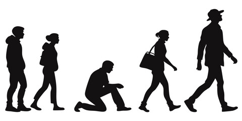 silhouette of people