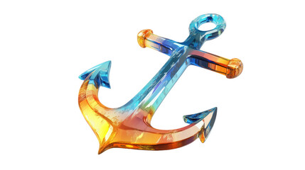 A colorful 3D anchor icon symbolizing stability on white background