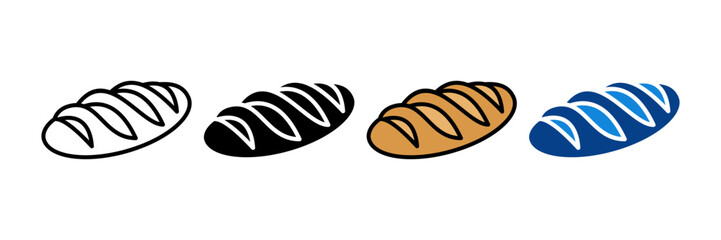 Baguette Icon Set Multiple Style Collection