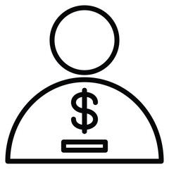 Personal Finance icon line vector illustration