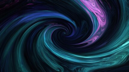 Abstract Spiral Flowing Colors