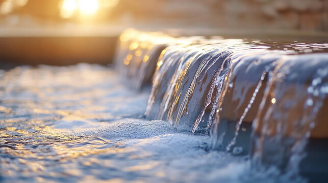 A concept representing sustainable water management with efficient irrigation practices that reduce waste and enhance crop productivity, symbolizing environmental stewardship and agricultural innovati